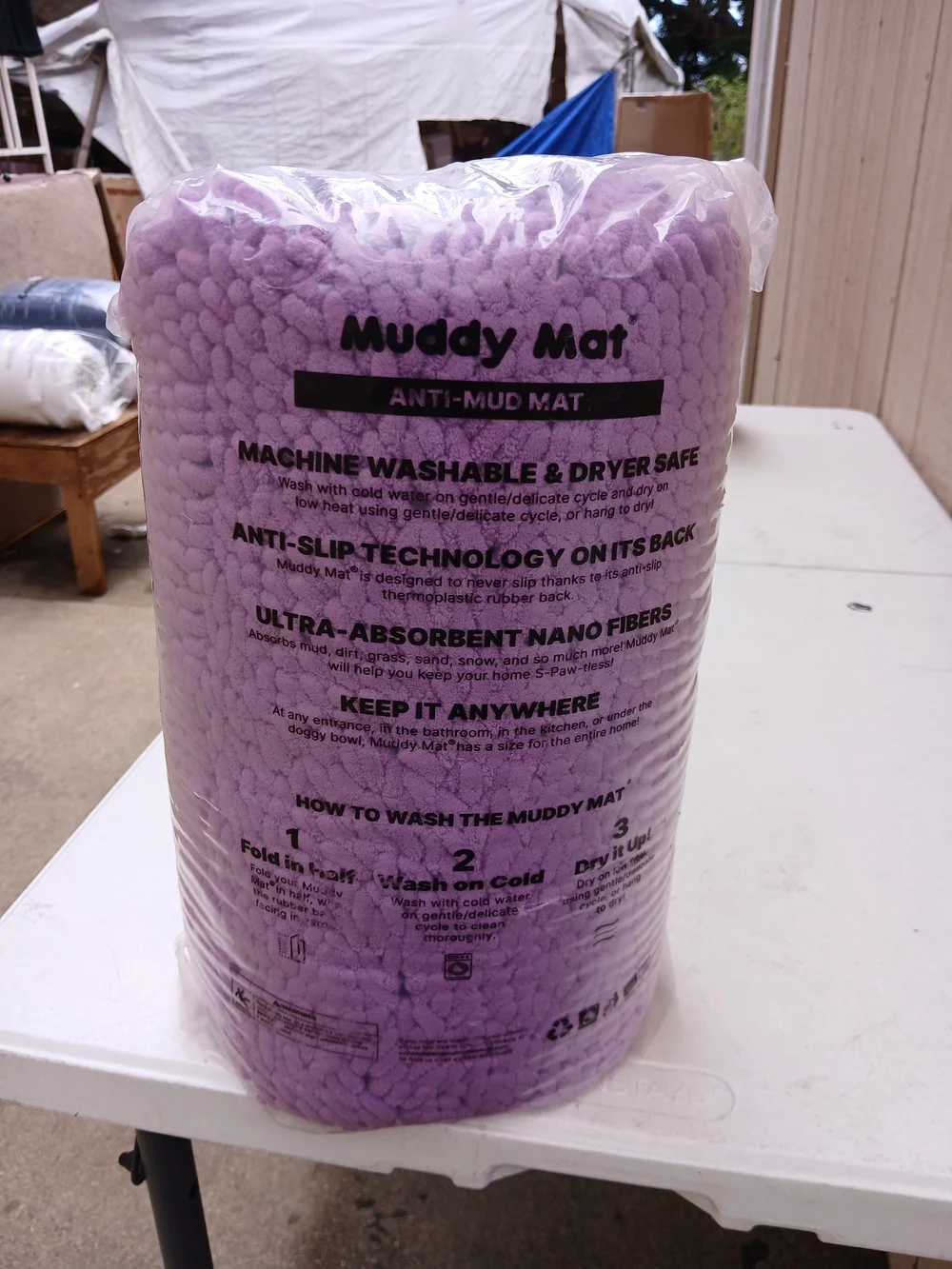 Plush Chenille Bath Rug - Purple
